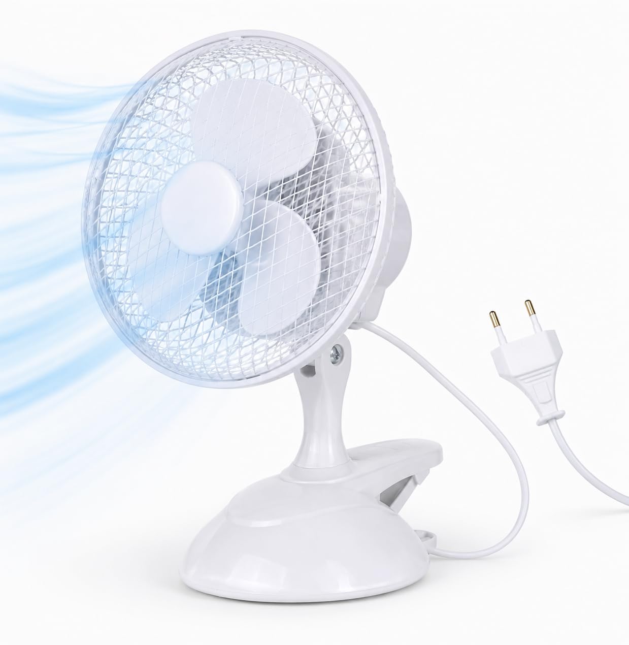 2-in-1 Tischventilator mit Ständer & Clip, Ventilator mit Clip Ø 20 cm