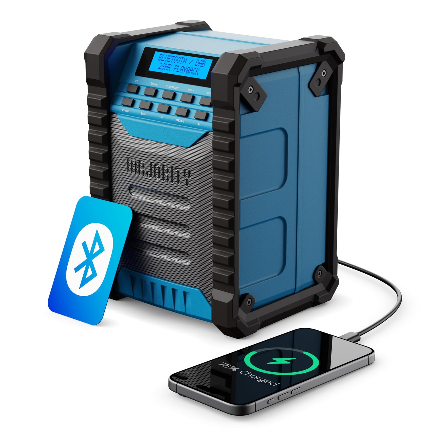 Baustellenradio mit Bluetooth & DAB+ Funktion