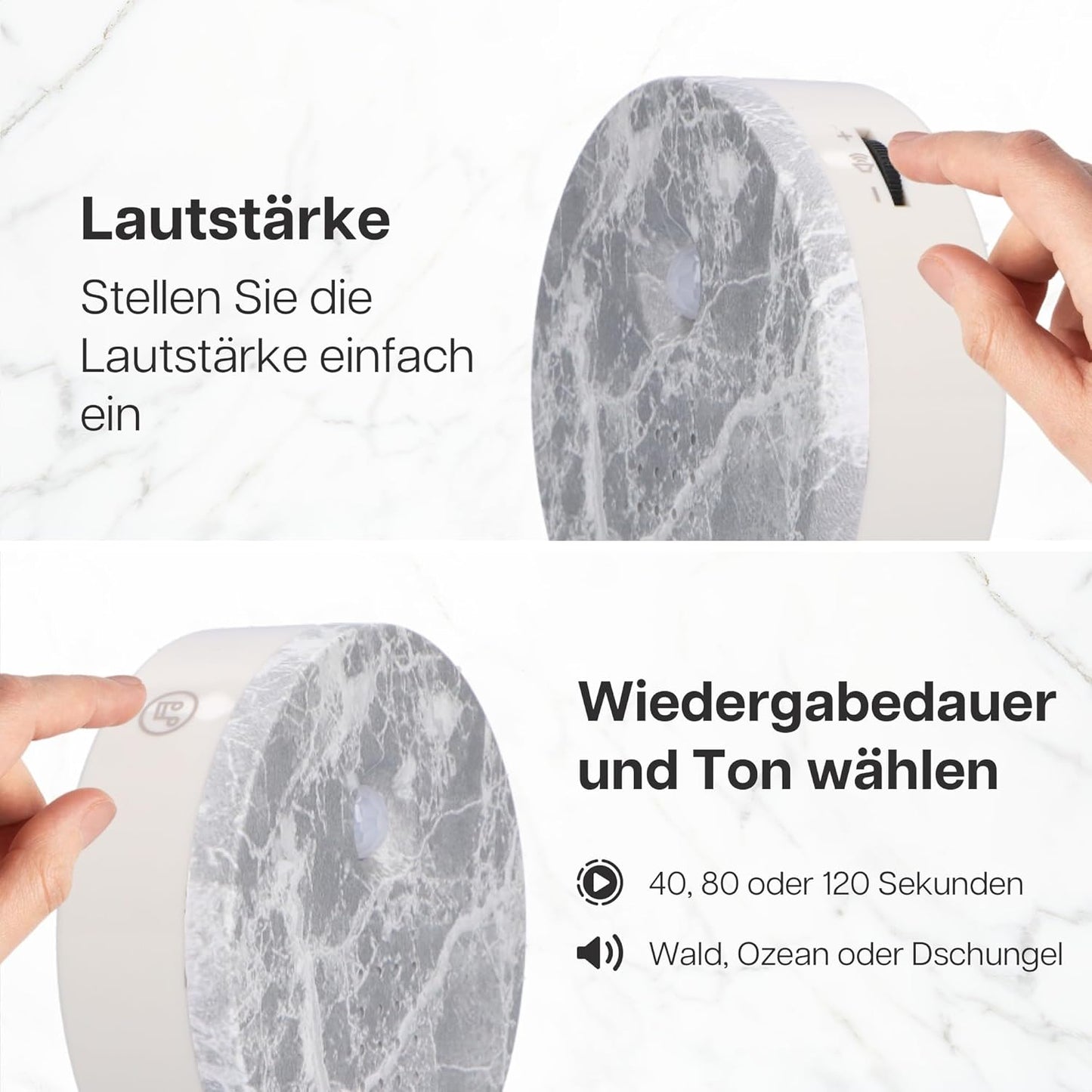 Box mit Naturgeräuschen, Marmor