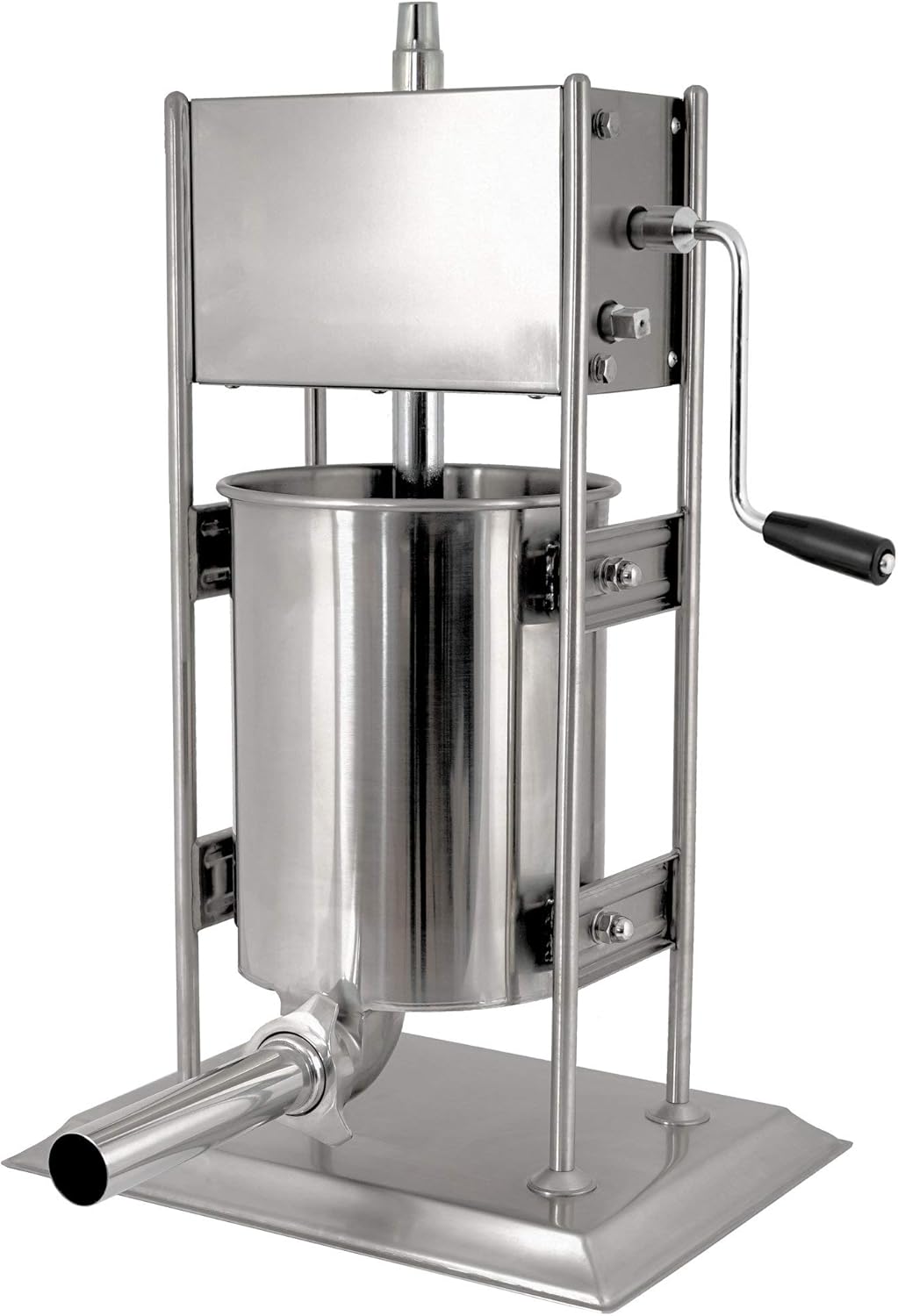 Wurstfüllmaschine mit Entlüftungsventil, 10 Liter Silber
