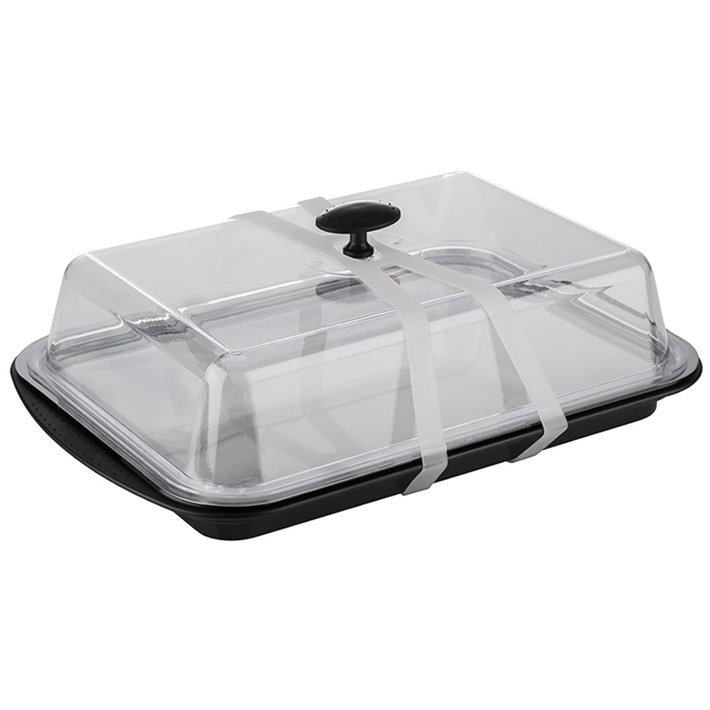 Thermo Tablett-Set, eckig Schwarz