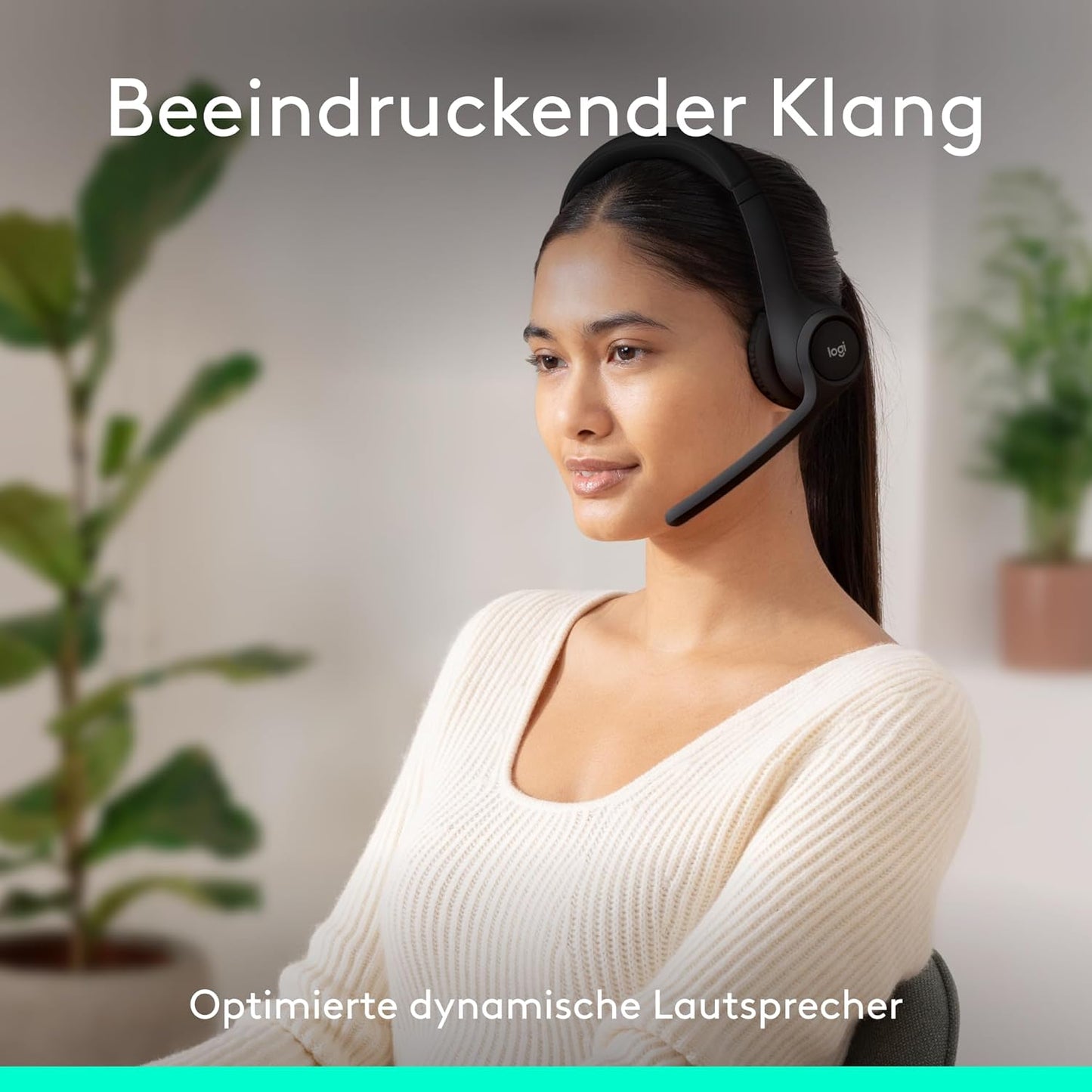 Zone 300 Bluetooth-Headset mit Mikrofon & Geräuschunterdrückung, Zone 300 Schwarz