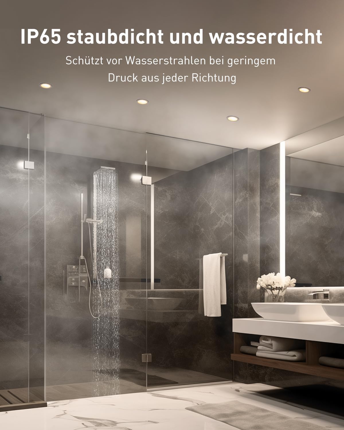 10-teiliges LED-Einbaustrahler-Set, 2700k Warmweiss Nicht Dimmbar / Weiss