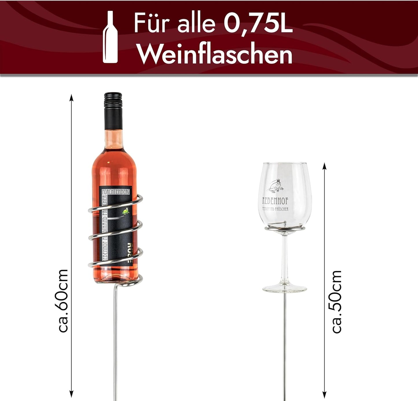 Weinständer Starter-Set für Flaschen & Gläser, Starter-Set