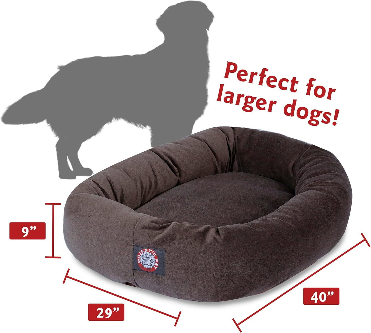 Hundebett, Schokoladenbraun L 102 x B 74 x H 23 cm