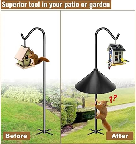 Eichhörnchenschutz für Vogelfutterspender, Stangenstil (mit hohen und kurzen festen Clips)