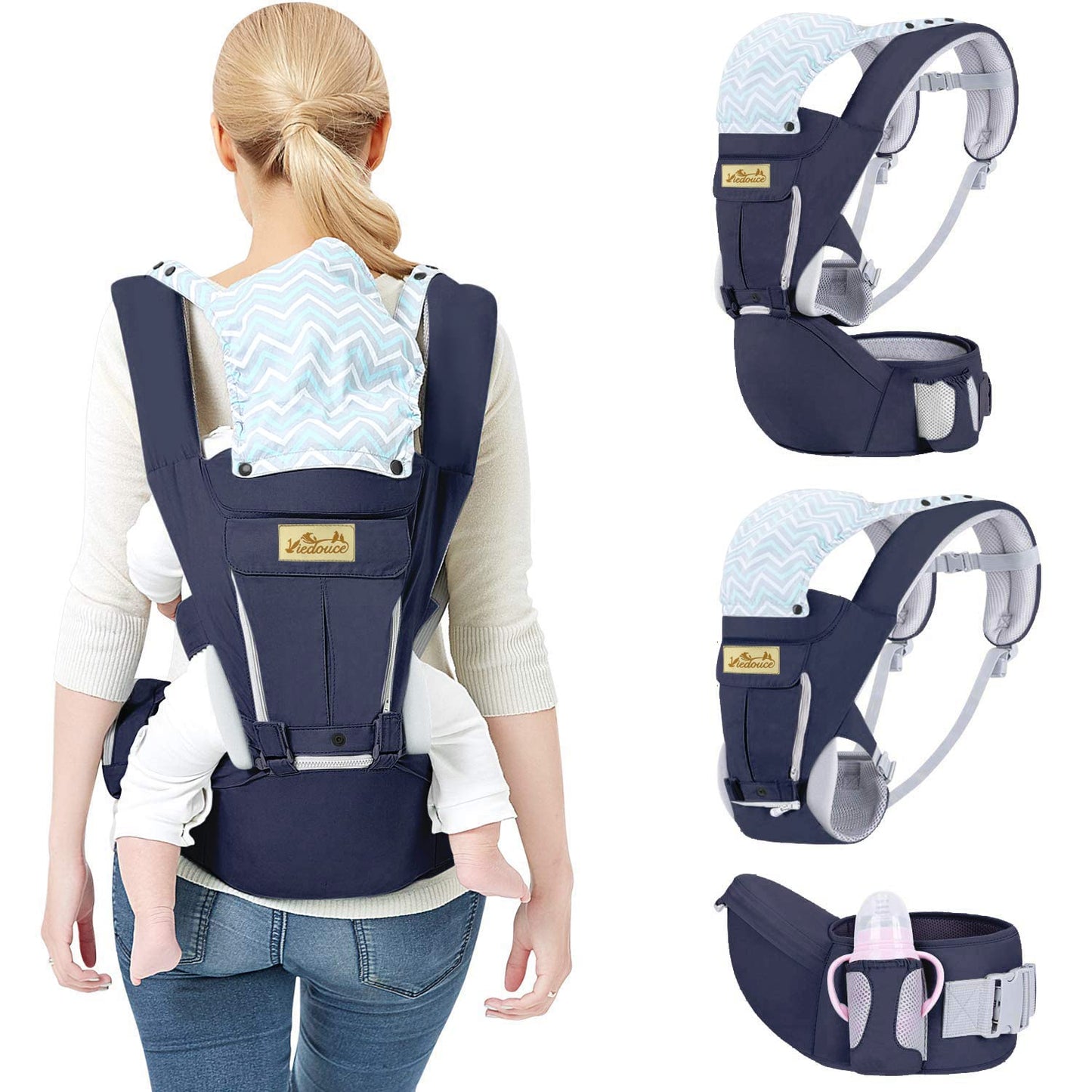 Ergonomische Babytrage mit Hüftsitz (3-48 Monate)
