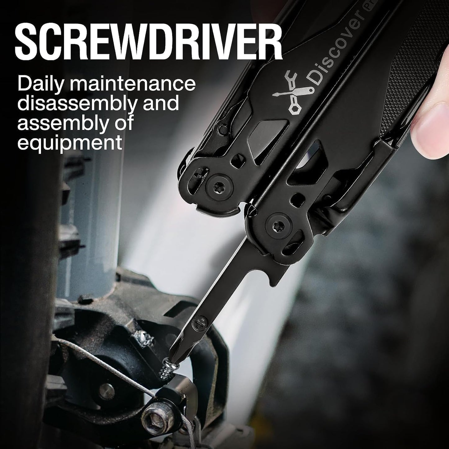 Multitool mit 23 Funktionen, Schwarz