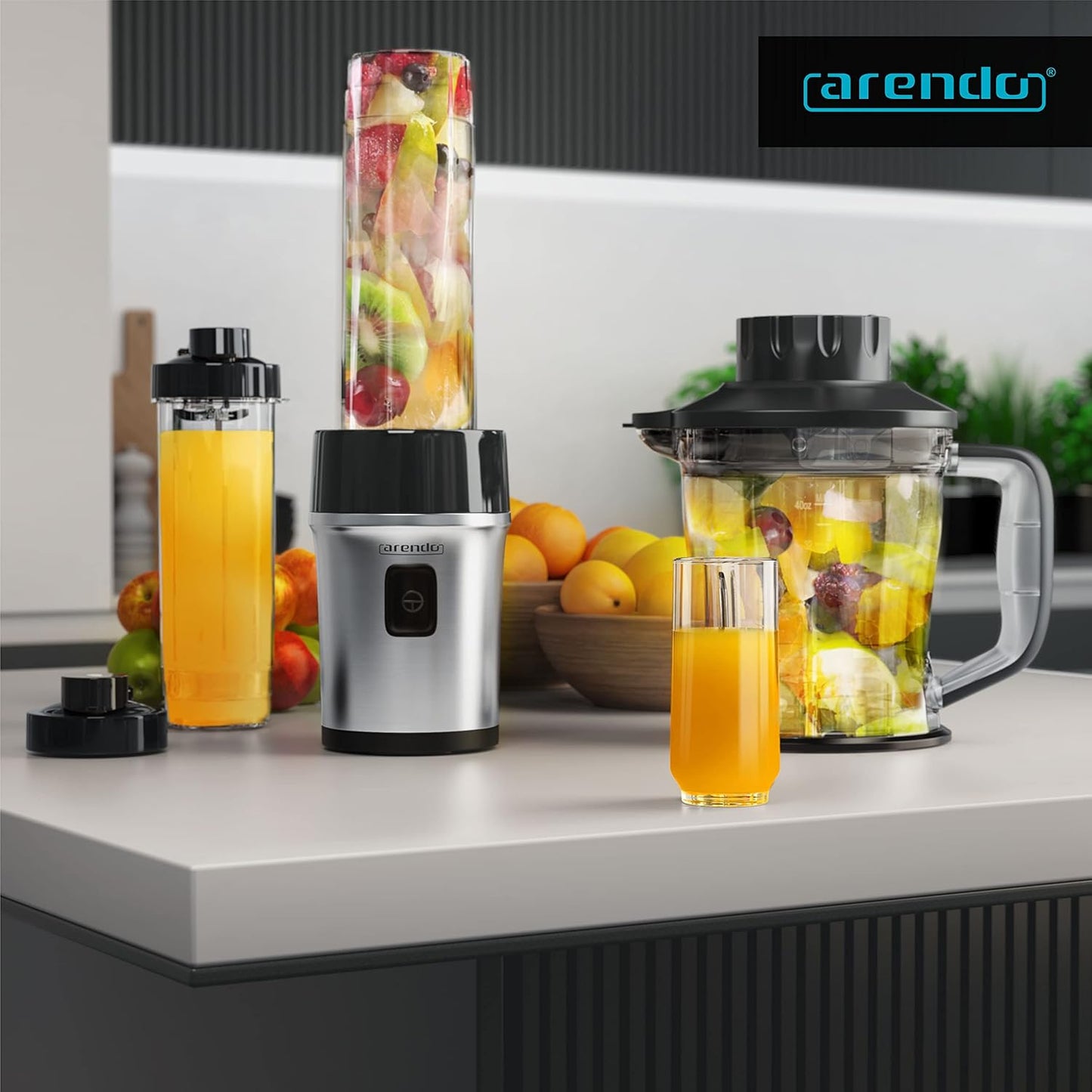 2in1 Standmixer mit Smoothie-Behältern