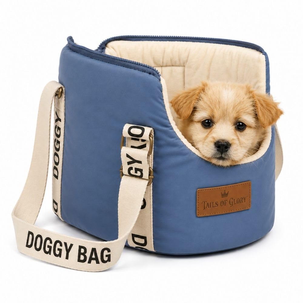 Hundetragetasche mit Reisebett, blau S