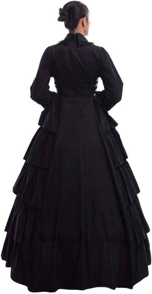 Viktorianisches Gothic-Renaissance-Kleid, XXL