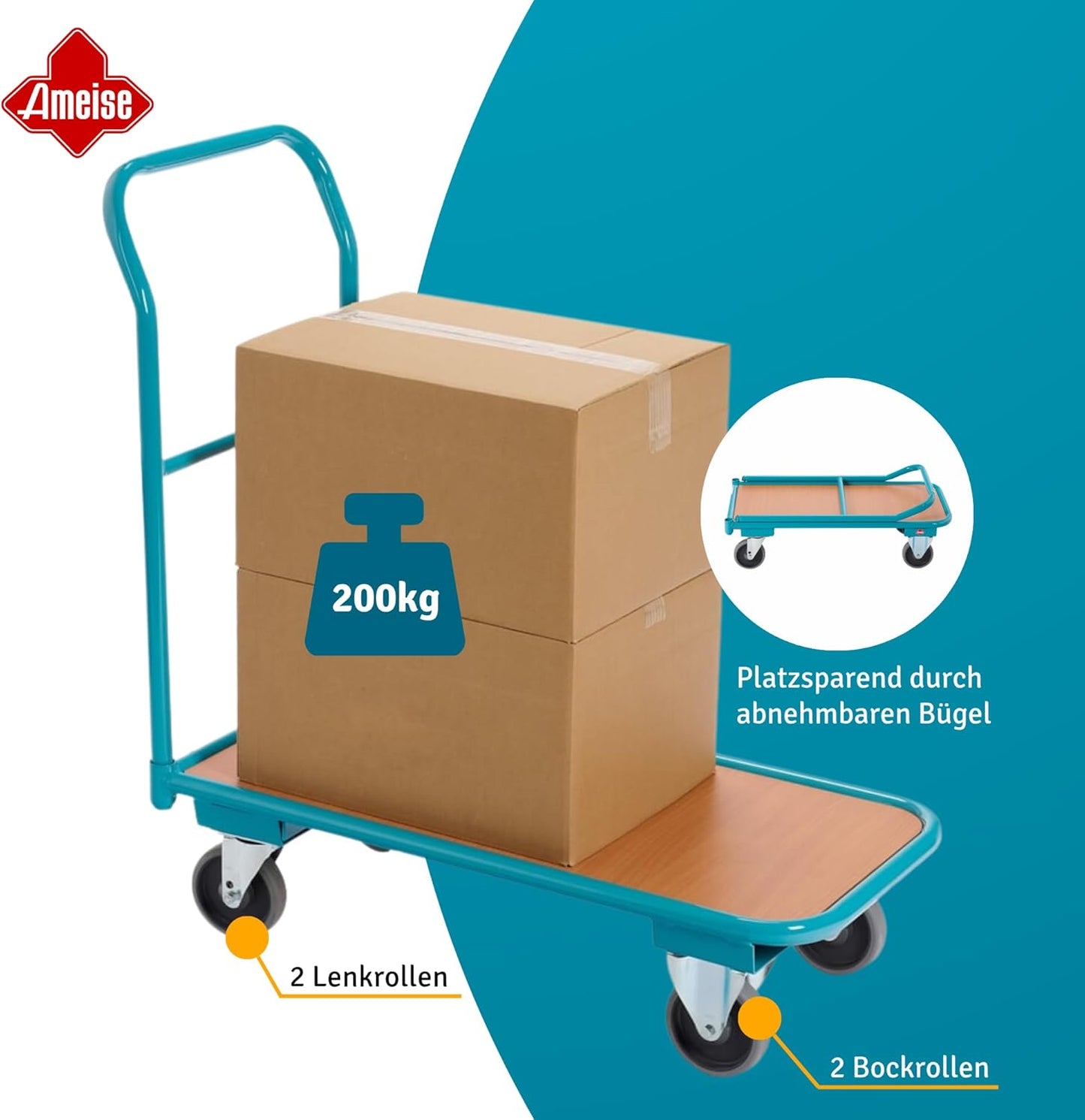 Magazinwagen mit Zentralbremse
