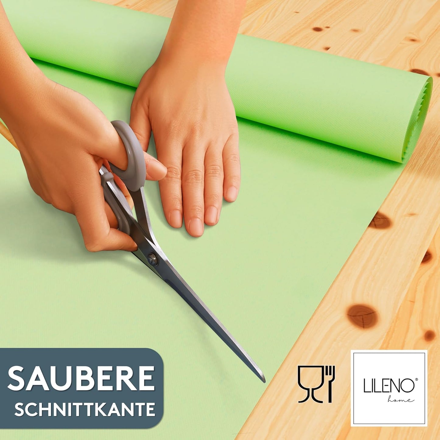 Abwaschbare Tischdeckenrolle, 2500 x 110 cm (Rechteckig) Apfelgrün