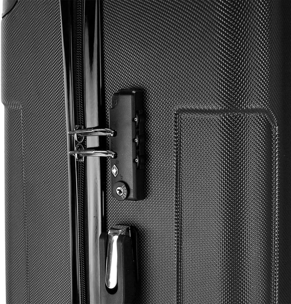 3-teiliges Koffer-Set VIC0542, Schwarz-3 / Kofferset 3tlg(Mit Eckenschutz)