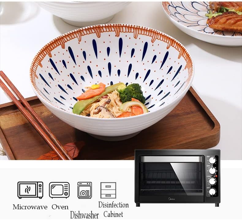 Ramen Bowl Set mit Löffel & Essstäbchen, C