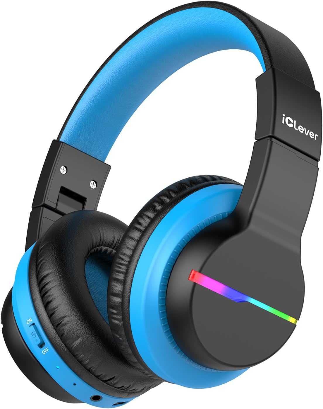 Bluetooth-Kinderkopfhörer mit LED, Schwarz