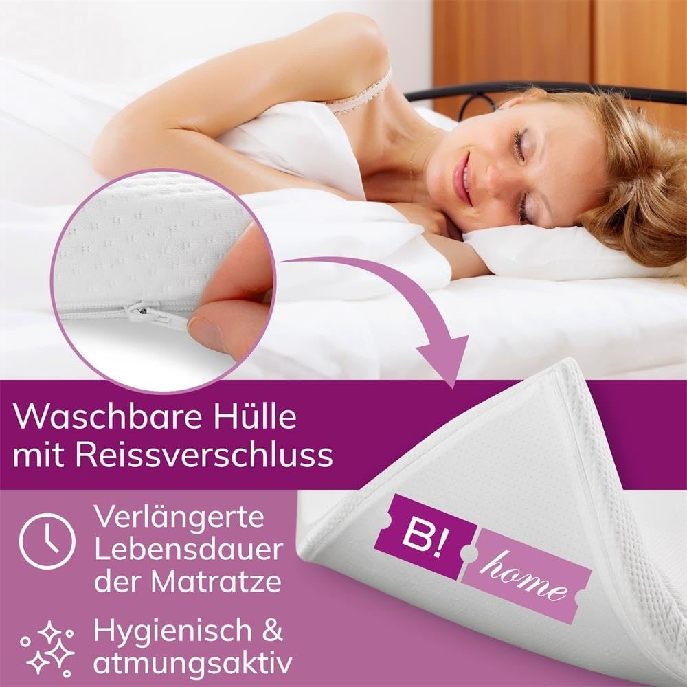 Matratzentopper, 90 x 200 cm, 90x200x4 cm Memory-Schaum