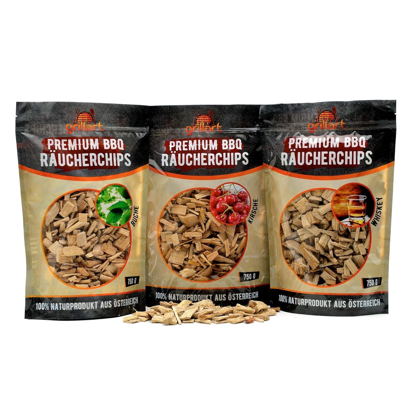 BBQ Räucherchips Mix-Set (3x750g), 3er Pack