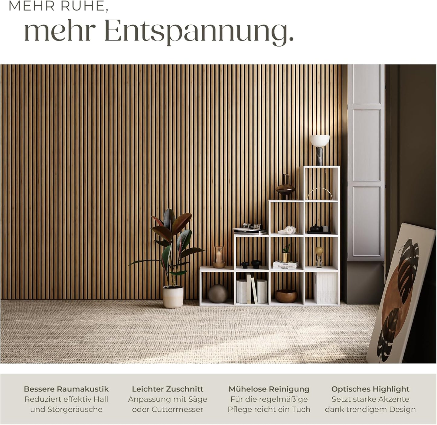 Akustikpaneele Schallschutz-Set, 2er Set Eiche