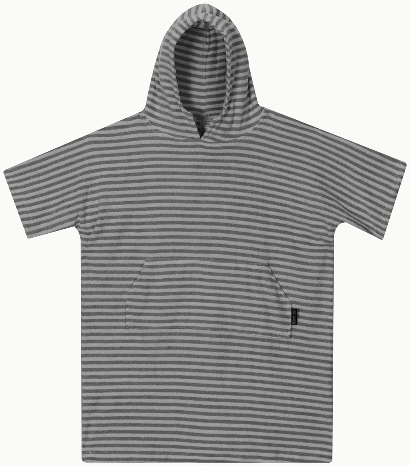 Badeponcho aus Baumwolle, L-XL Hellgrau/Dunkelgrau
