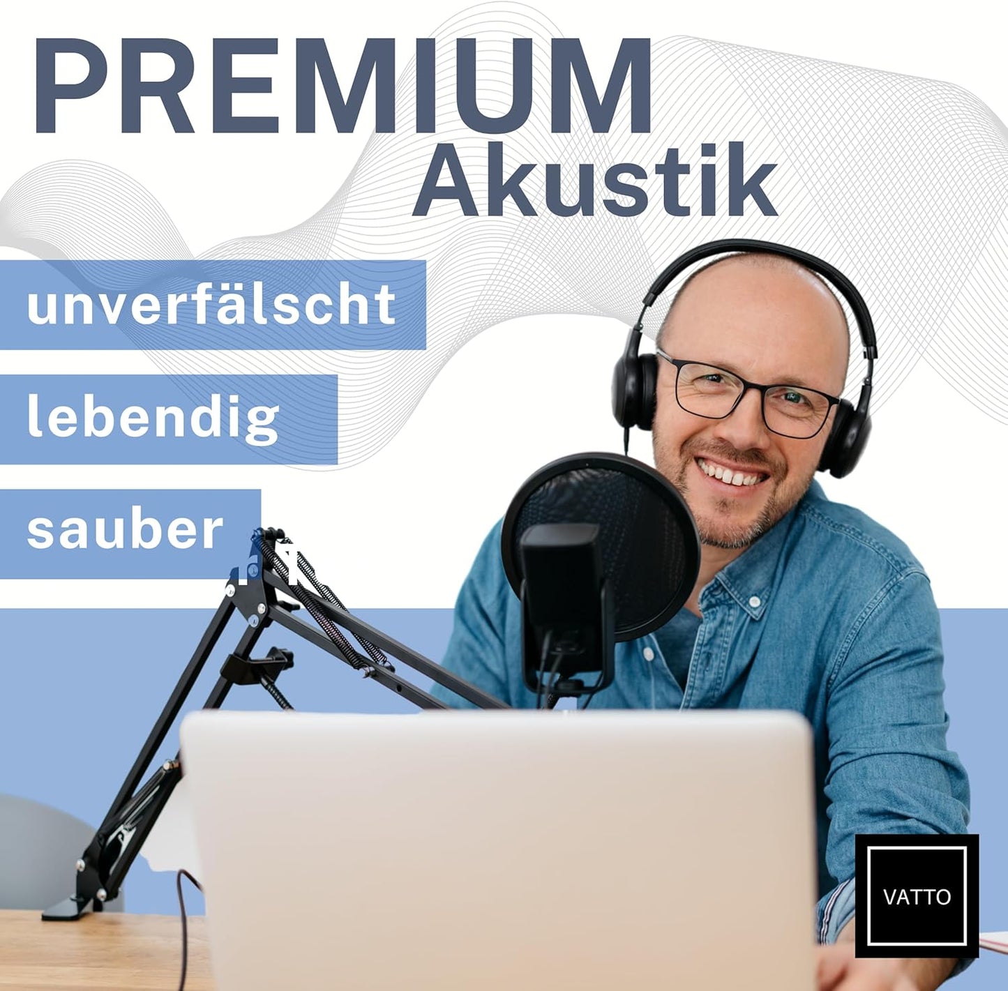 3D Akustikpaneele Schallabsorber (12 Stück), 12x Ø32cm (25mm/50mm)