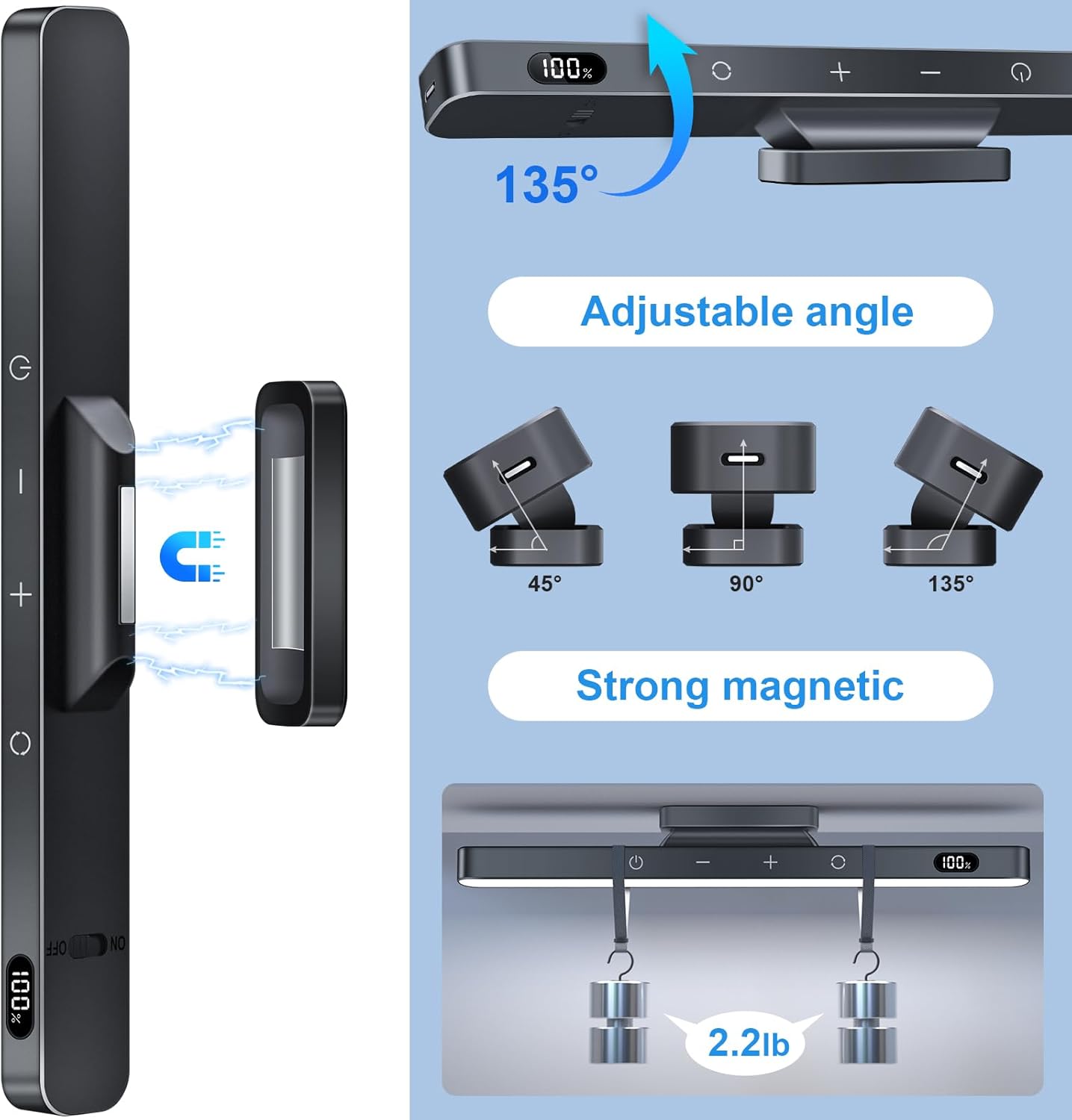 Kabellose LED Unterbauleuchte, 5.0 Watt Touch-steuerung