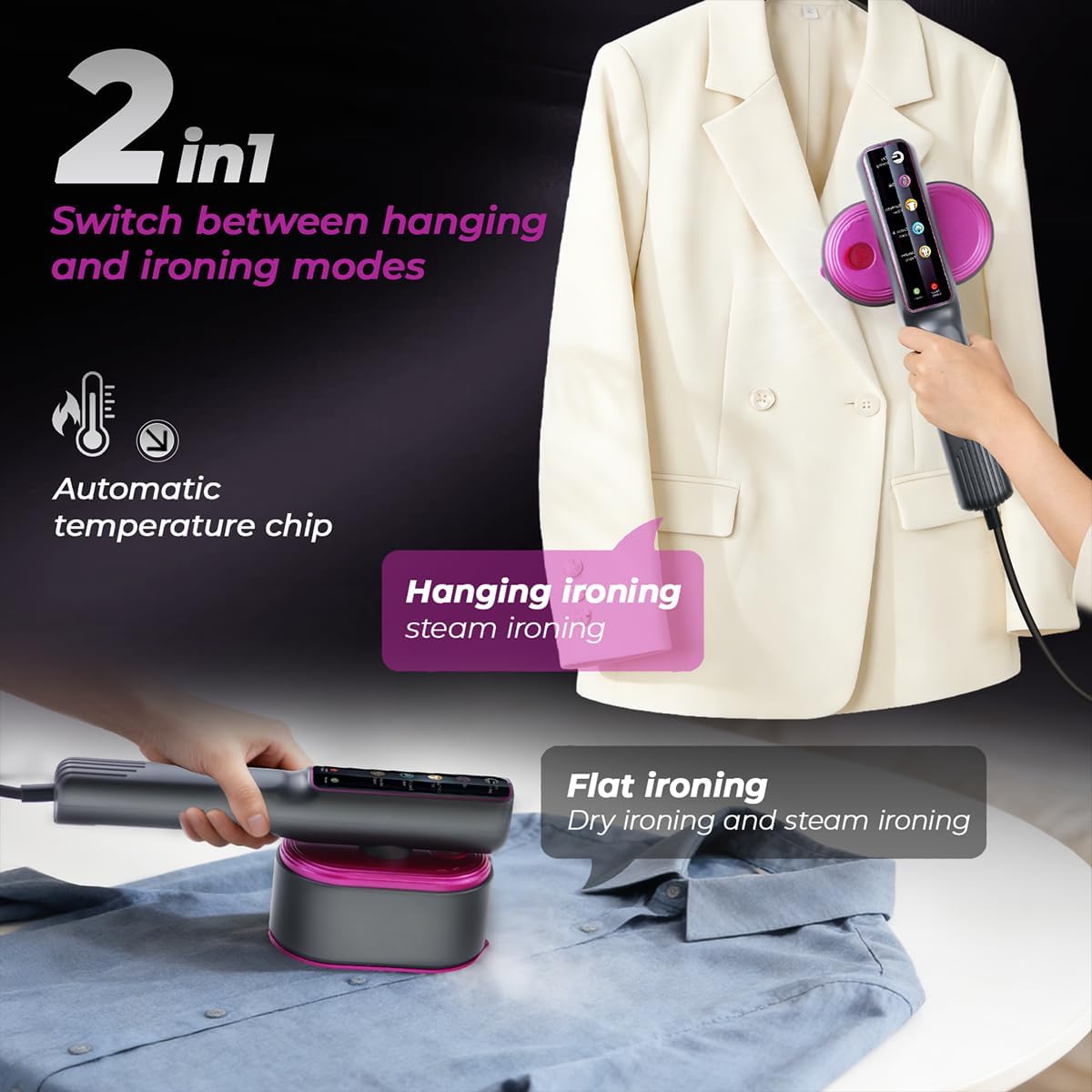 Handdampfglätter mit LCD-Display