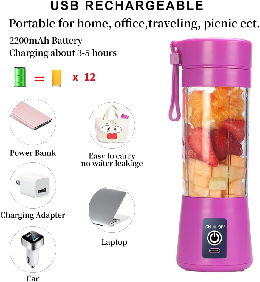Tragbarer USB-Smoothie-Mixer, Violett