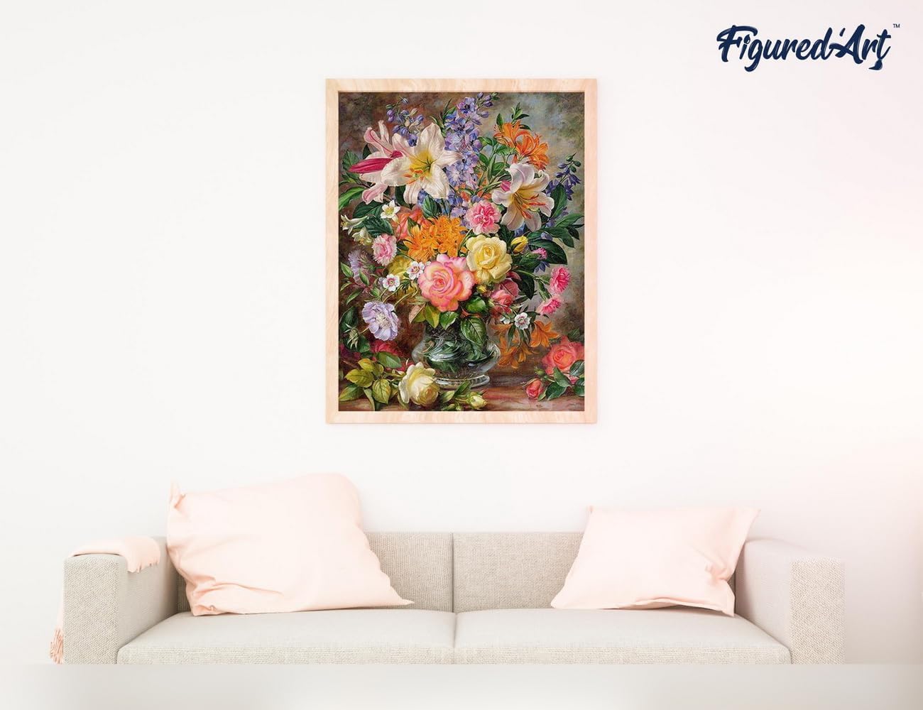 Malen nach Zahlen Set - Explodierende Blumen, Explodierende Blumen 40x50cm Mit Keilrahmen (nicht gespannt)