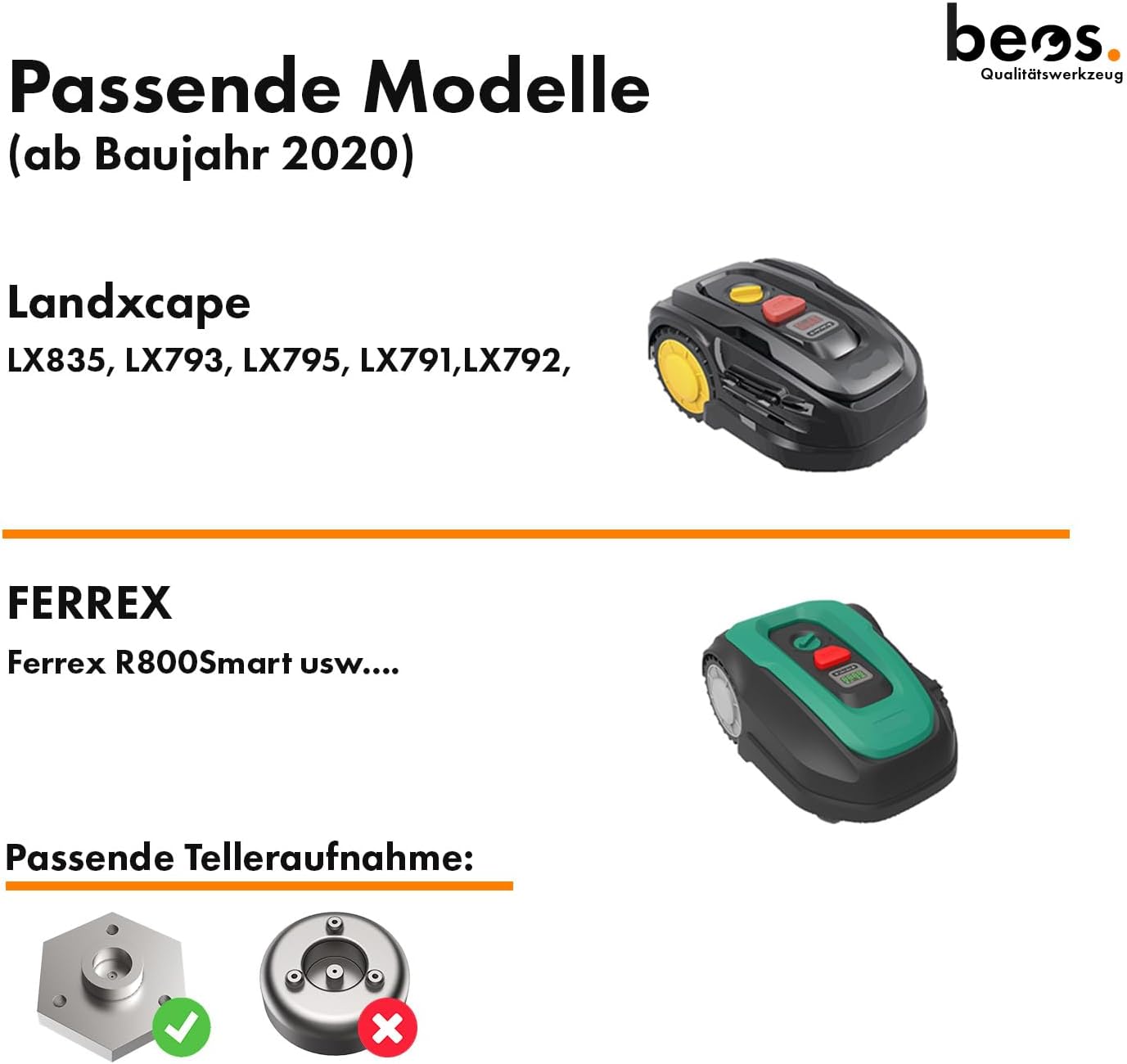 Mähroboter Messerteller, Worx S&M [ab BJ 2020]