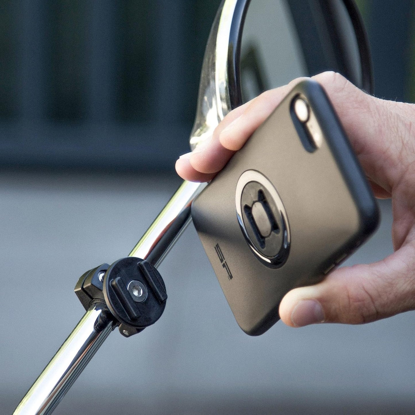 Smartphone-Halterung Mirror Mount für Motorräder und Roller, Single