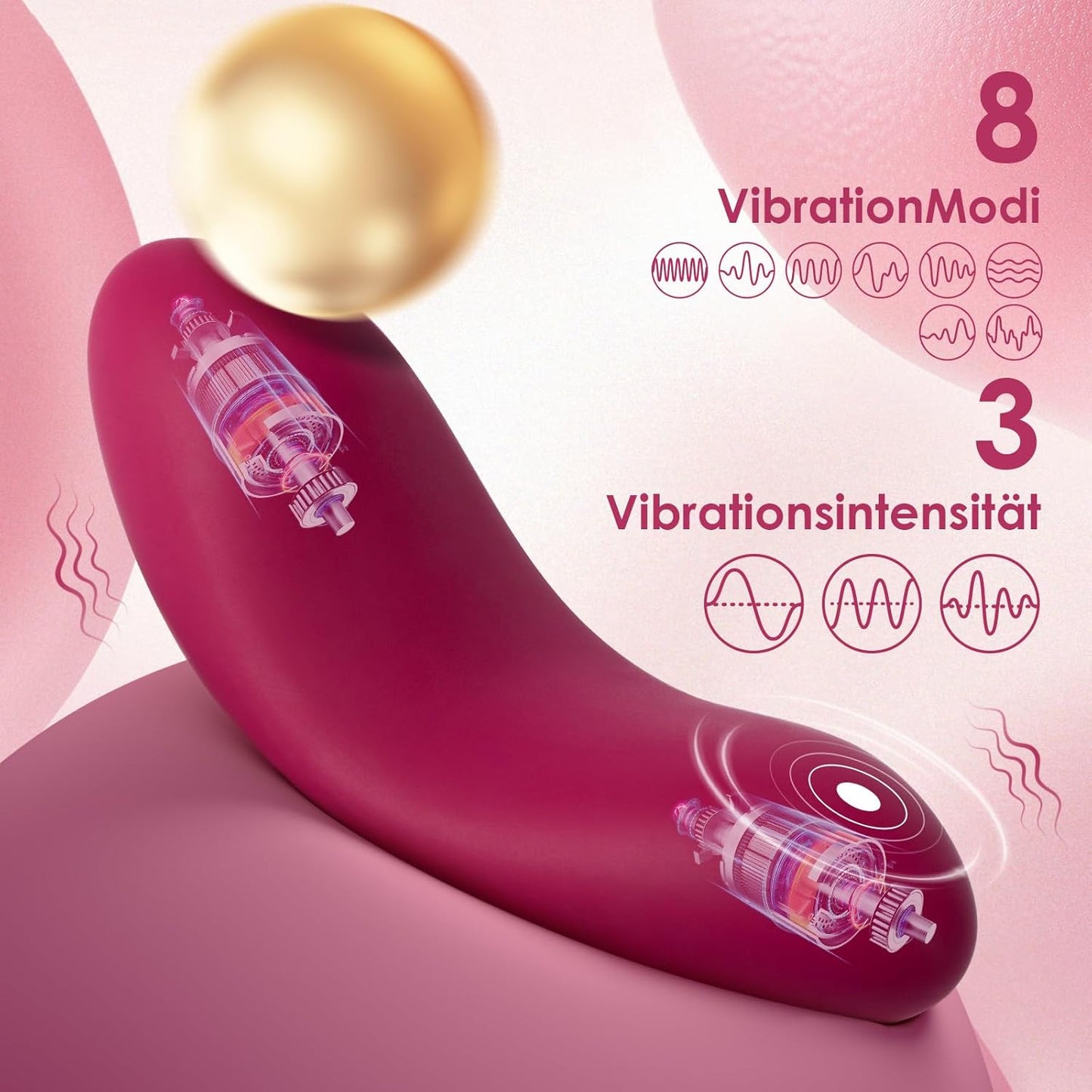 Ecjo Pro Vibrator mit Heizfunktion und App-Steuerung, SVAKOM ECHO Pro mit APP (1 Stück)