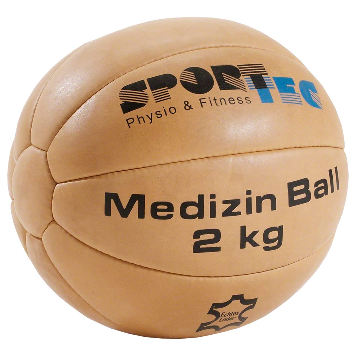 Medizinball aus echtem Leder 2 kg, 2.0 Kilogramm