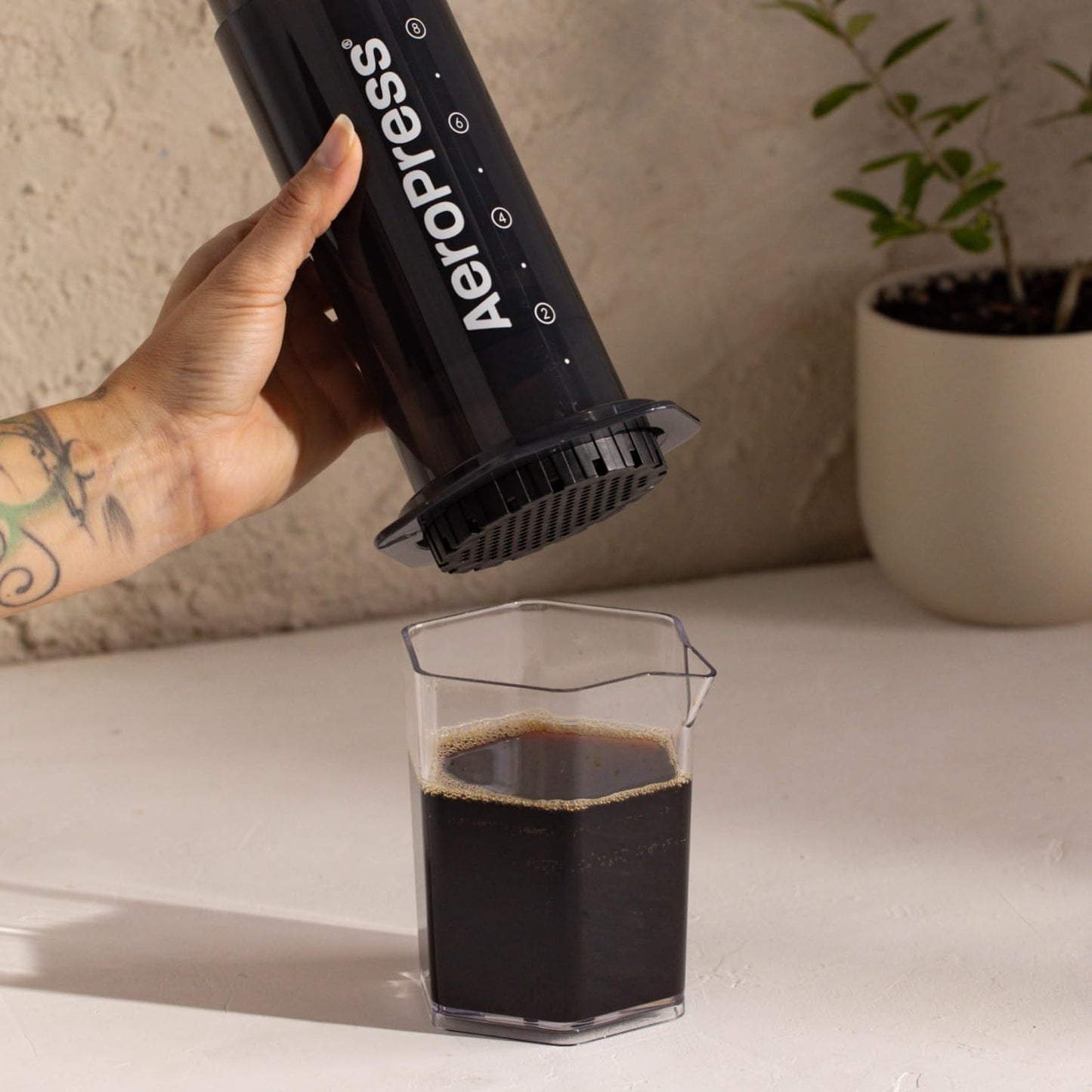 XL Kaffeepresse, Originales Grau XL
