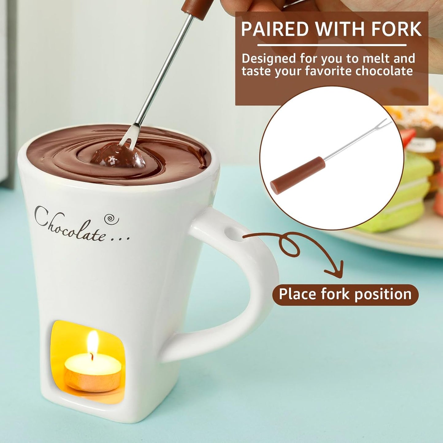 2er-Set Schokoladenfondue-Tassen, 2pcs