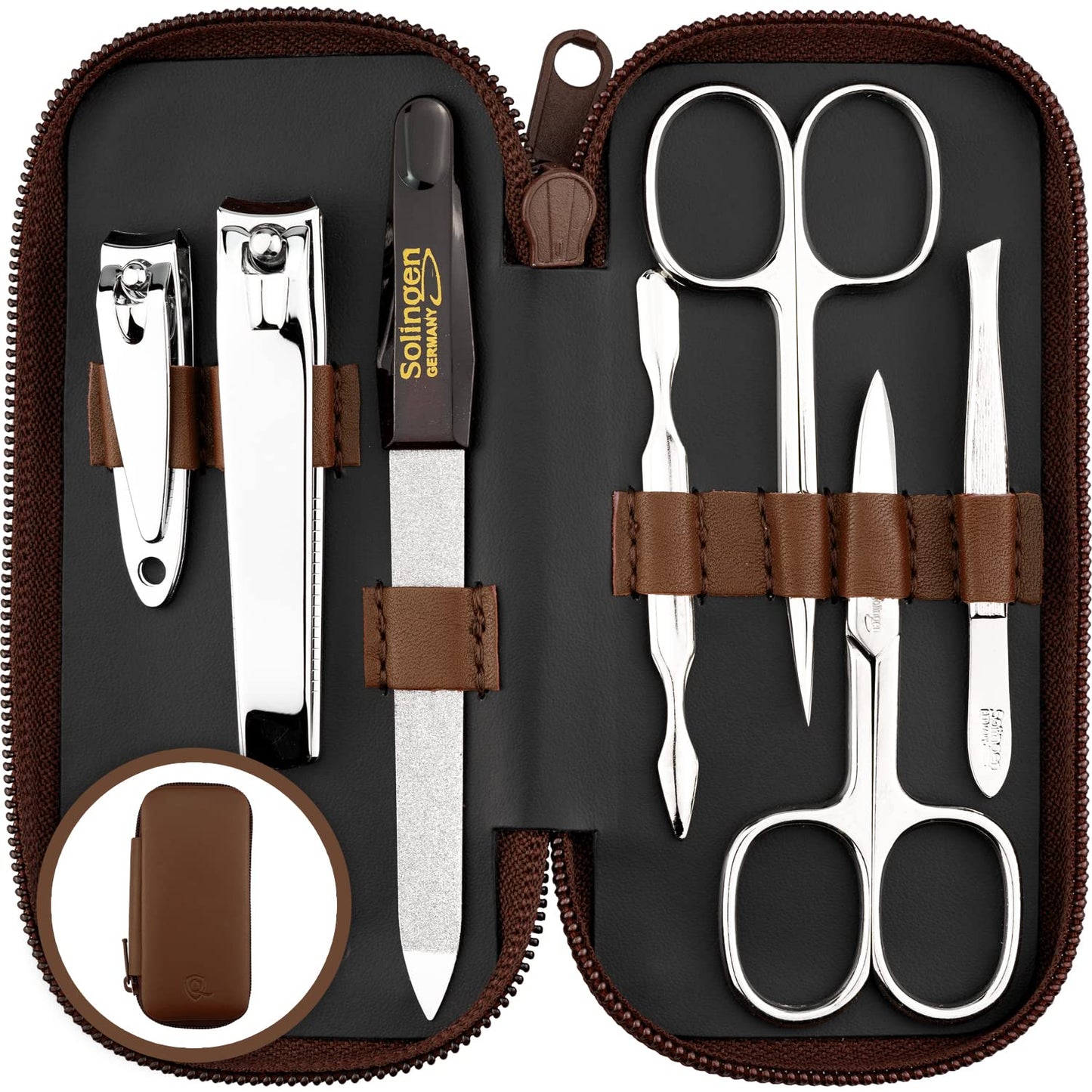 7-teiliges Maniküre Set, 7. Braun