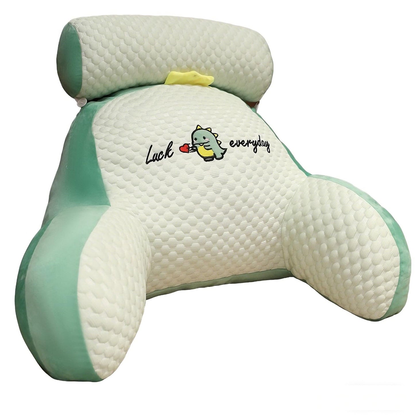 Ergonomisches Lesekissen mit Armlehnen, Bohnensamt Grün 70*50cm