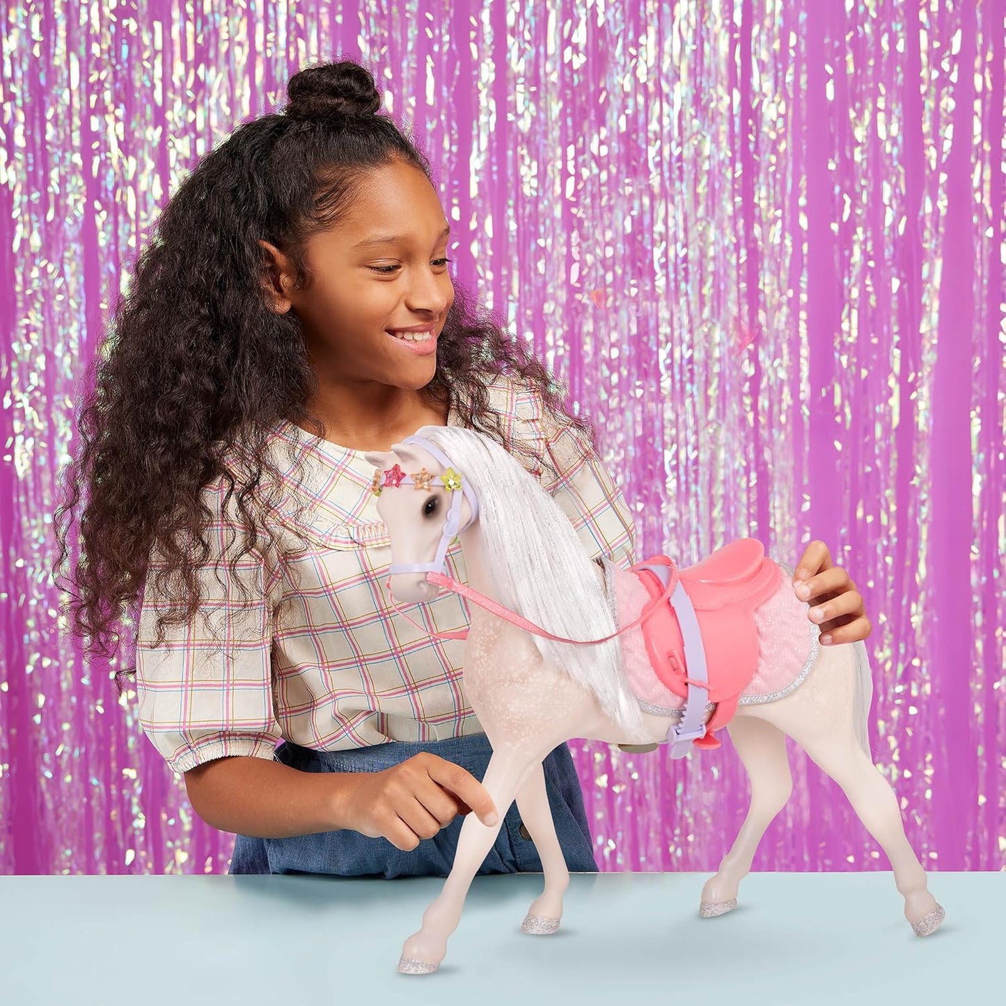 Sternenlicht Spielzeugpferd mit Tiara für Puppen, Starlight