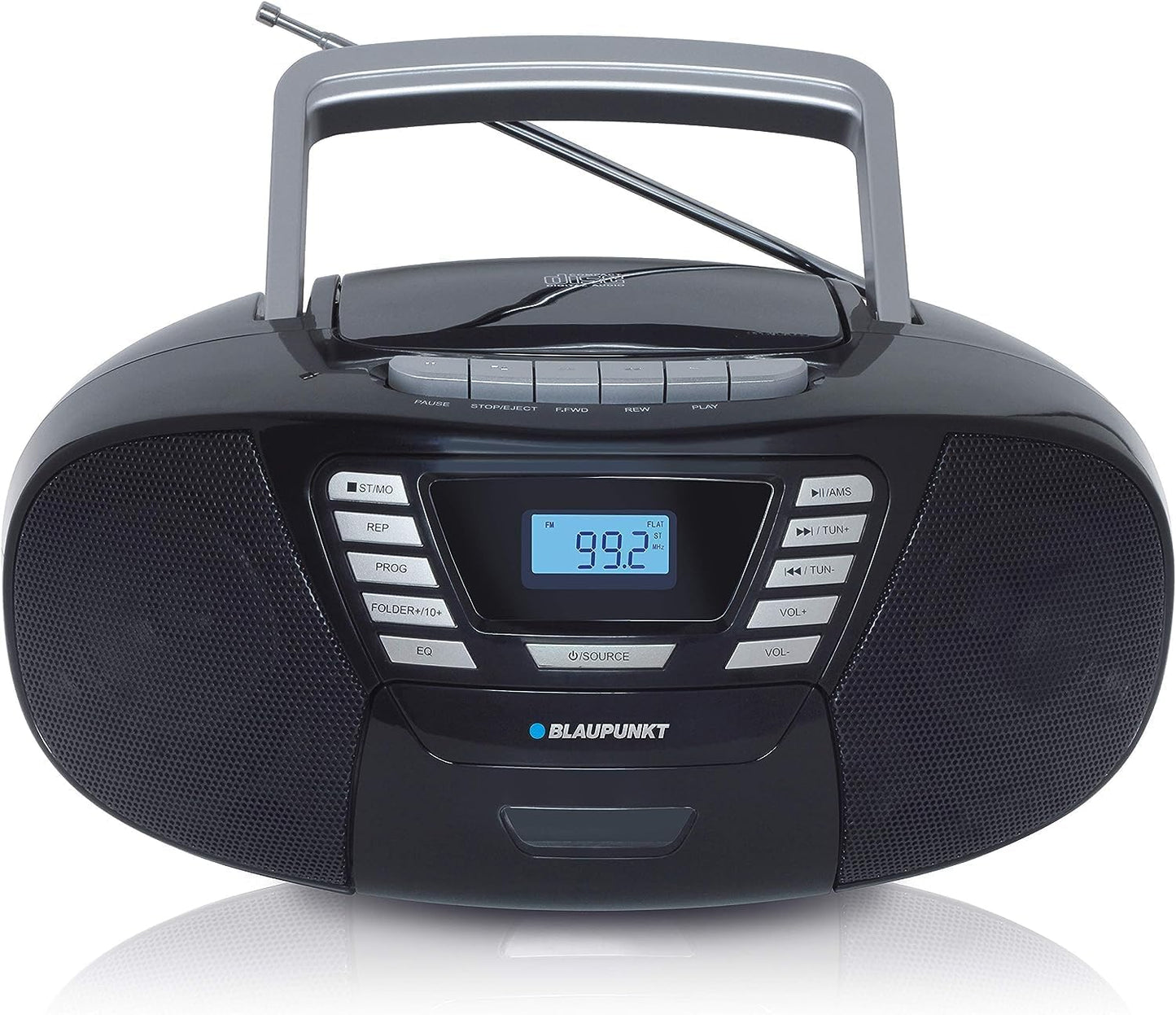 Tragbarer CD-Player mit Bluetooth, Schwarz