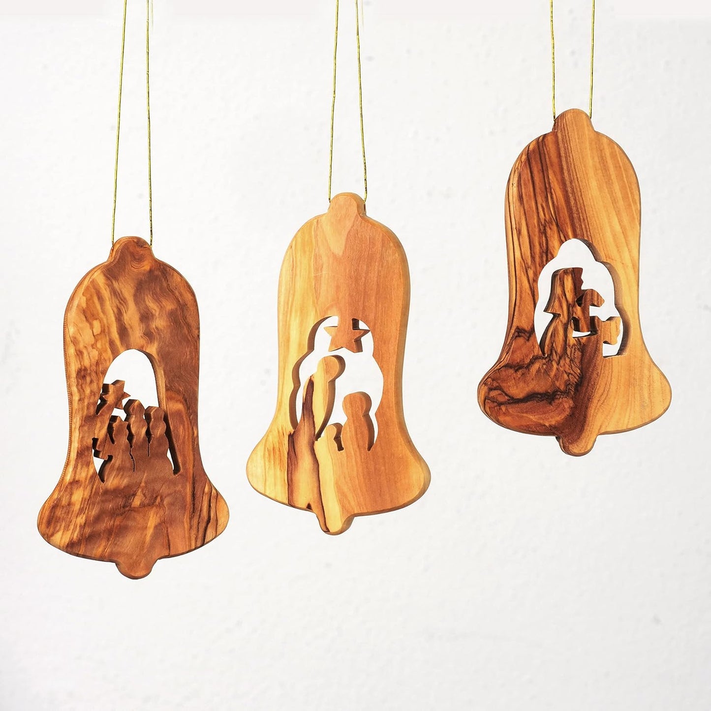 3-teiliges Weihnachtsbaumschmuck-Set, Glocke Ohne Rinde