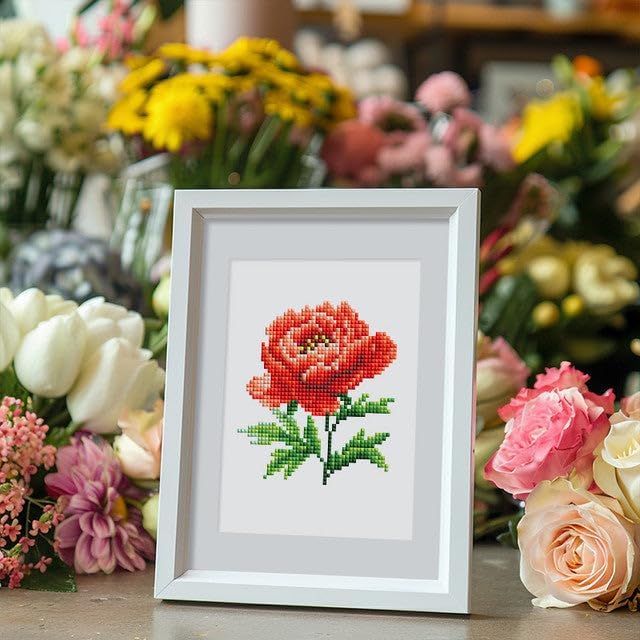 Mini Serie Diamond Painting Set mit 12 Stück, Blumen 2 PROBLEMYOUMUSTCHECK