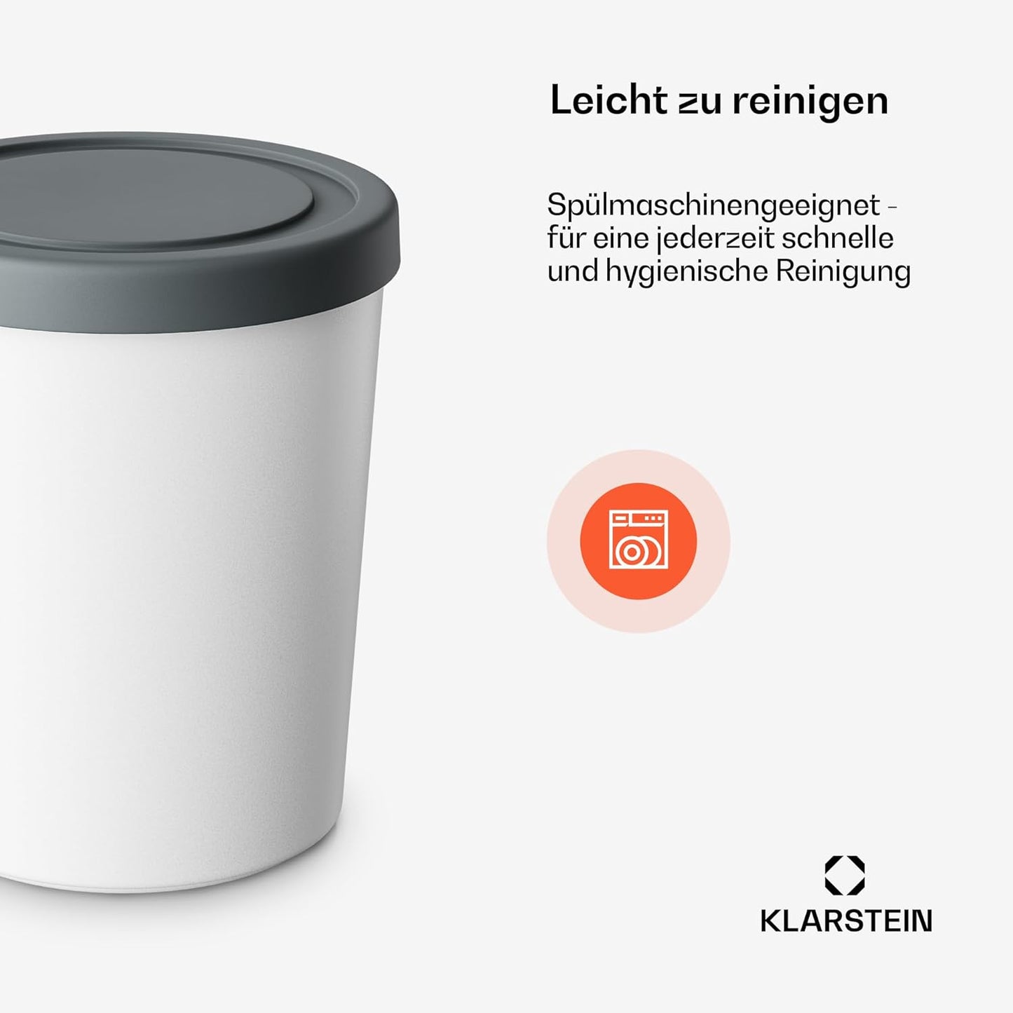 2-teiliges Eisbehälter-Set für Speiseeis & Joghurt, 2x1L Behälter