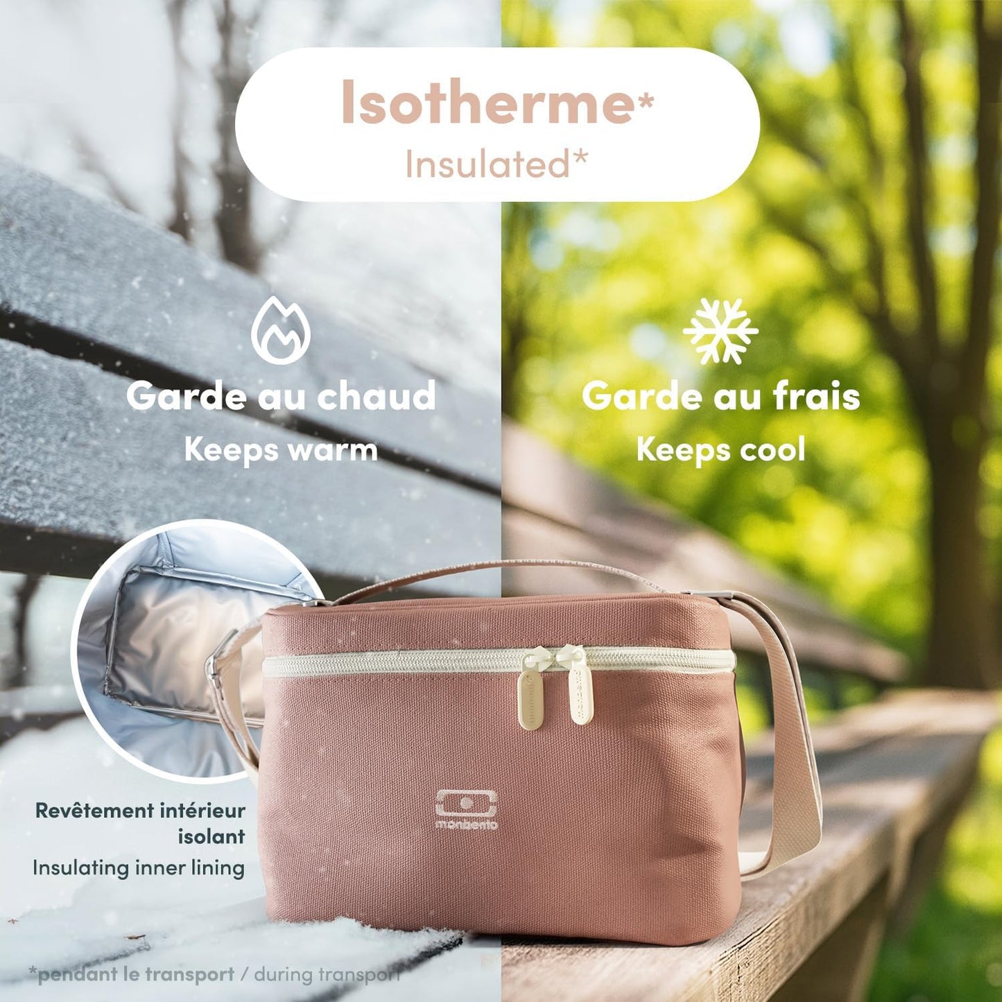 Kühltasche für Lunchbox & Zubehör (5L), Rosa Moka