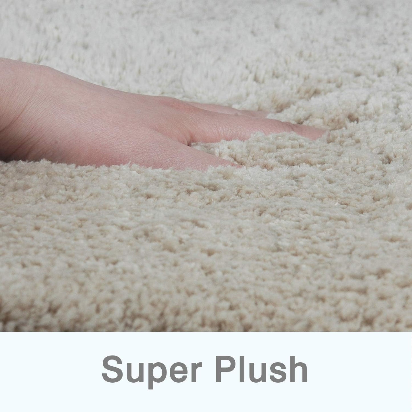 Hochflor Badteppich, 50 x 80 cm (Rechteckig) Beige