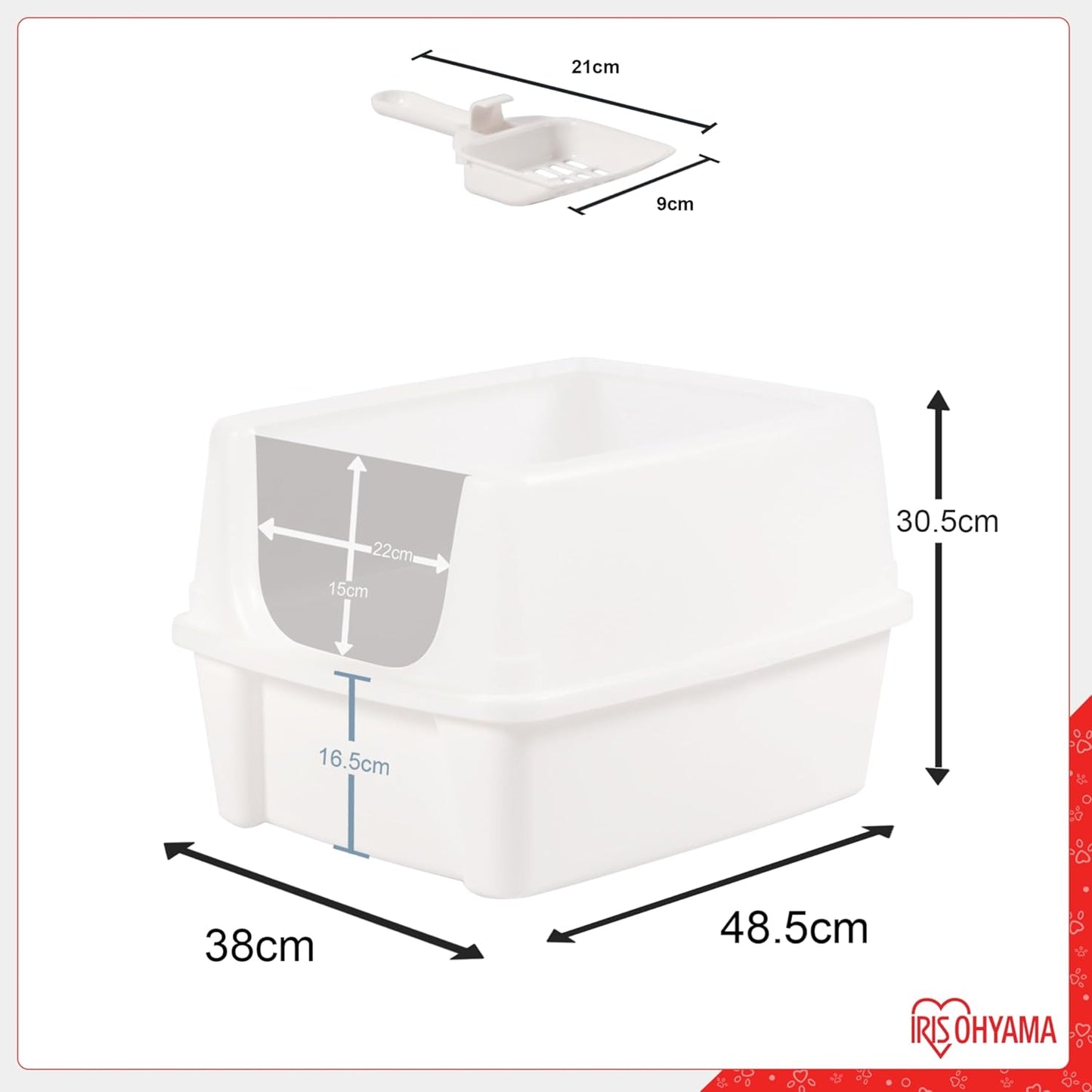 2er-Set Katzentoilette CLH-12, Weiss Standard - 2-Piece Set - High Wall