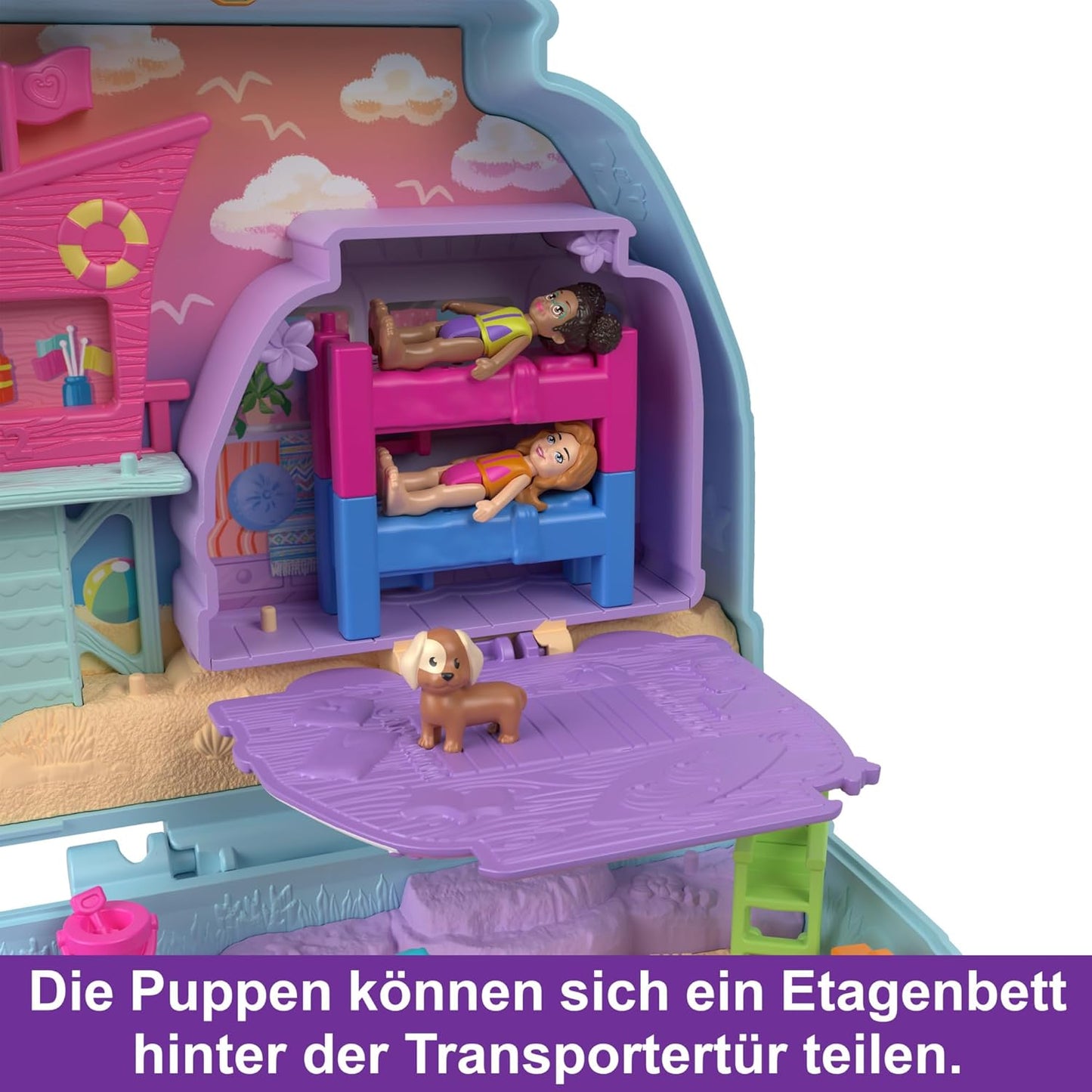 Urlaub am Hundestrand Spielset mit Puppen und Zubehör, Urlaub Am Hundestrand Schatulle
