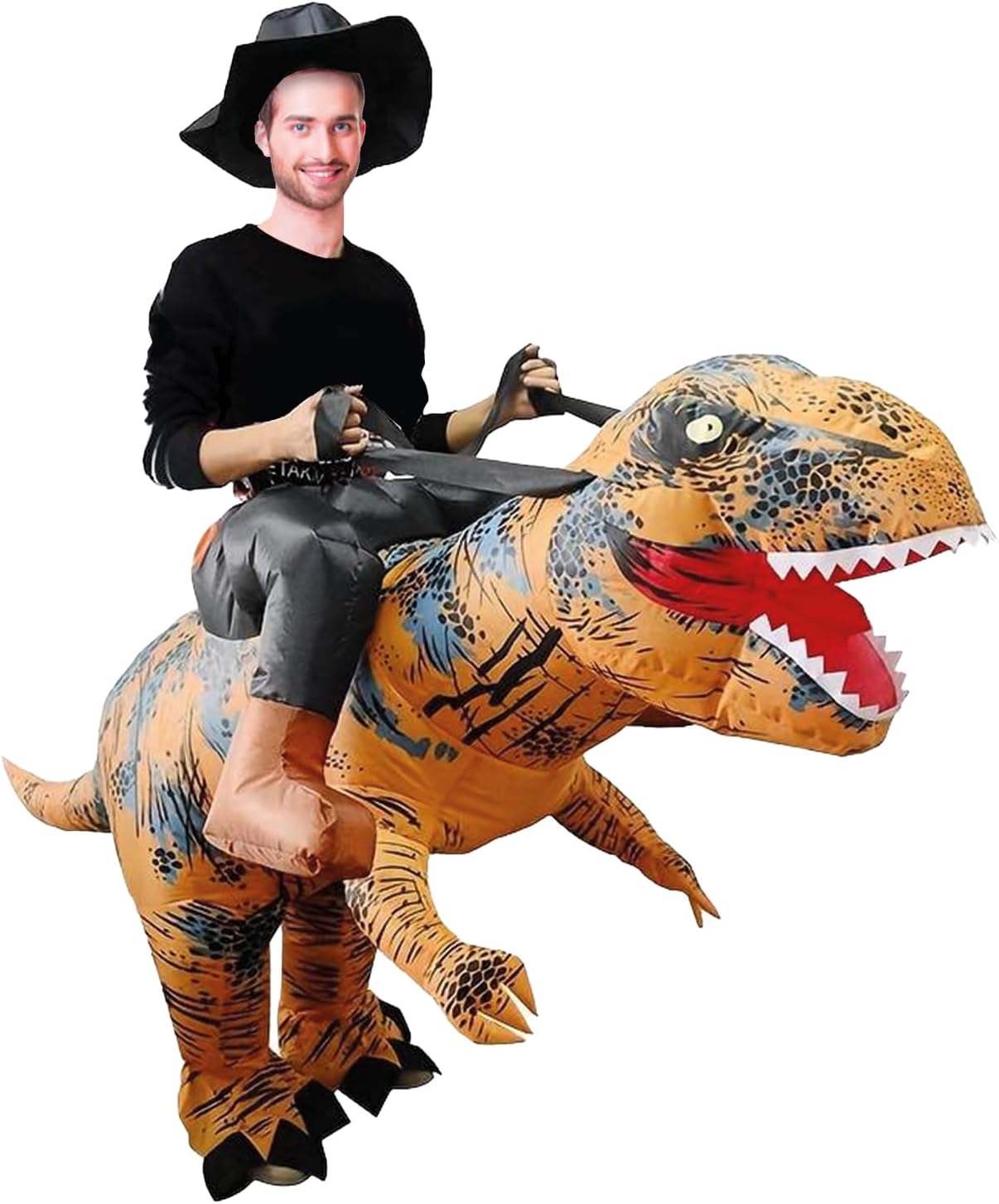 Aufblasbares T-Rex Kostüm mit Aufblassystem, Small T-rex