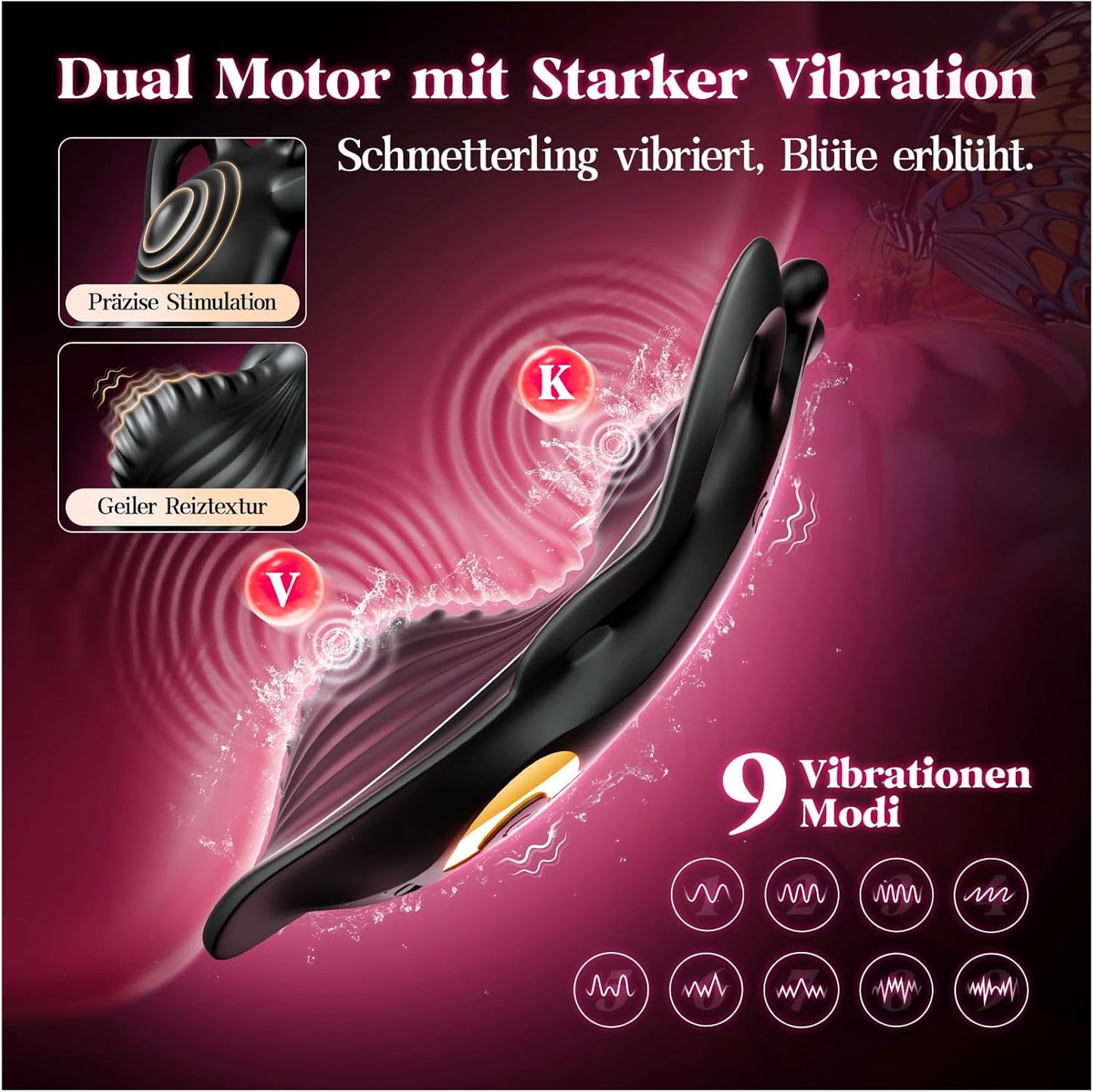 Vibratoren-Set mit App-Steuerung und 9 Modi