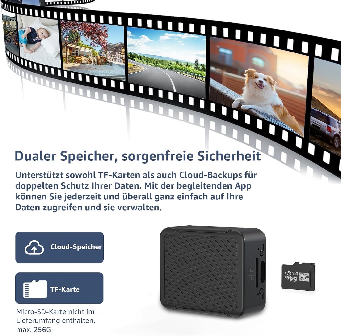 4K Mini Kamera mit Nachtsicht, Schwarz