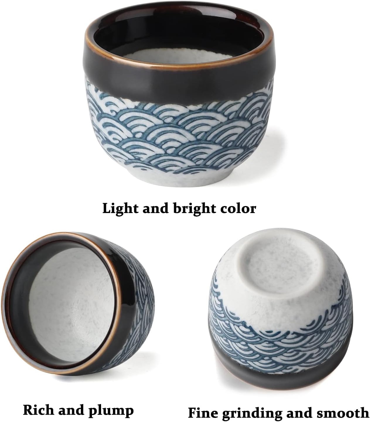 7-teiliges Sake-Set für heisse oder kalte Sake, Grau